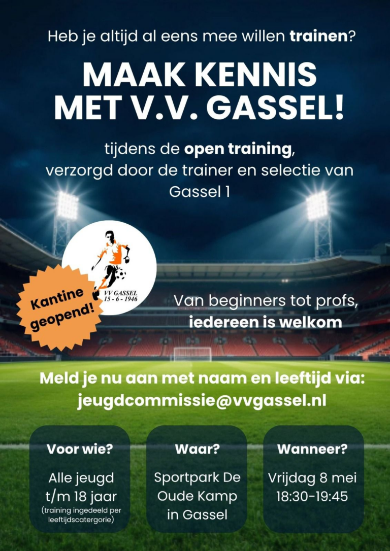Maak kennis met V.V. Gassel!